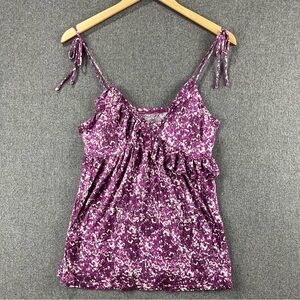 Tie Strap Floral Tank Top Adjustable Ribbon Straps Coquette Y2K Flowy